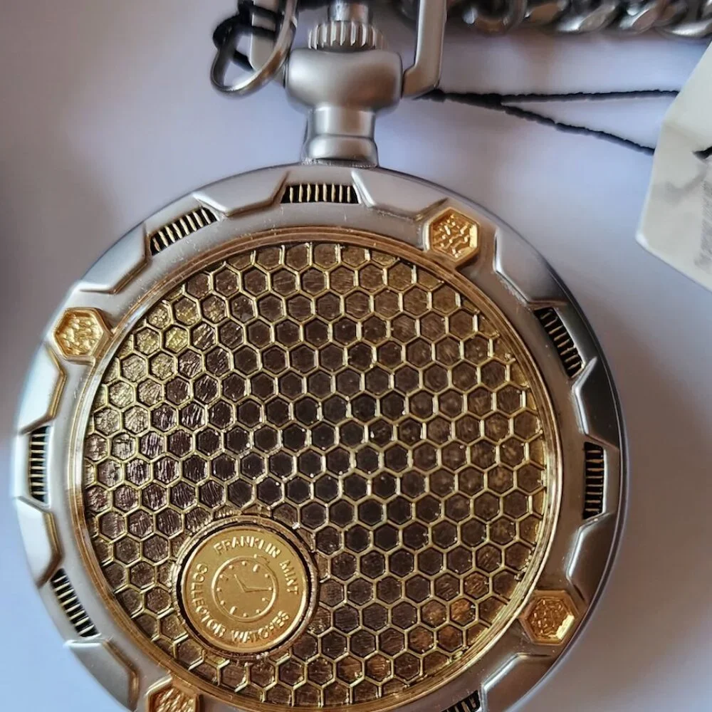 Vintage 2000 - Star Trek USS Enterprise Pocket Watch w/22k Details. New w/o box - Picture 5 of 15